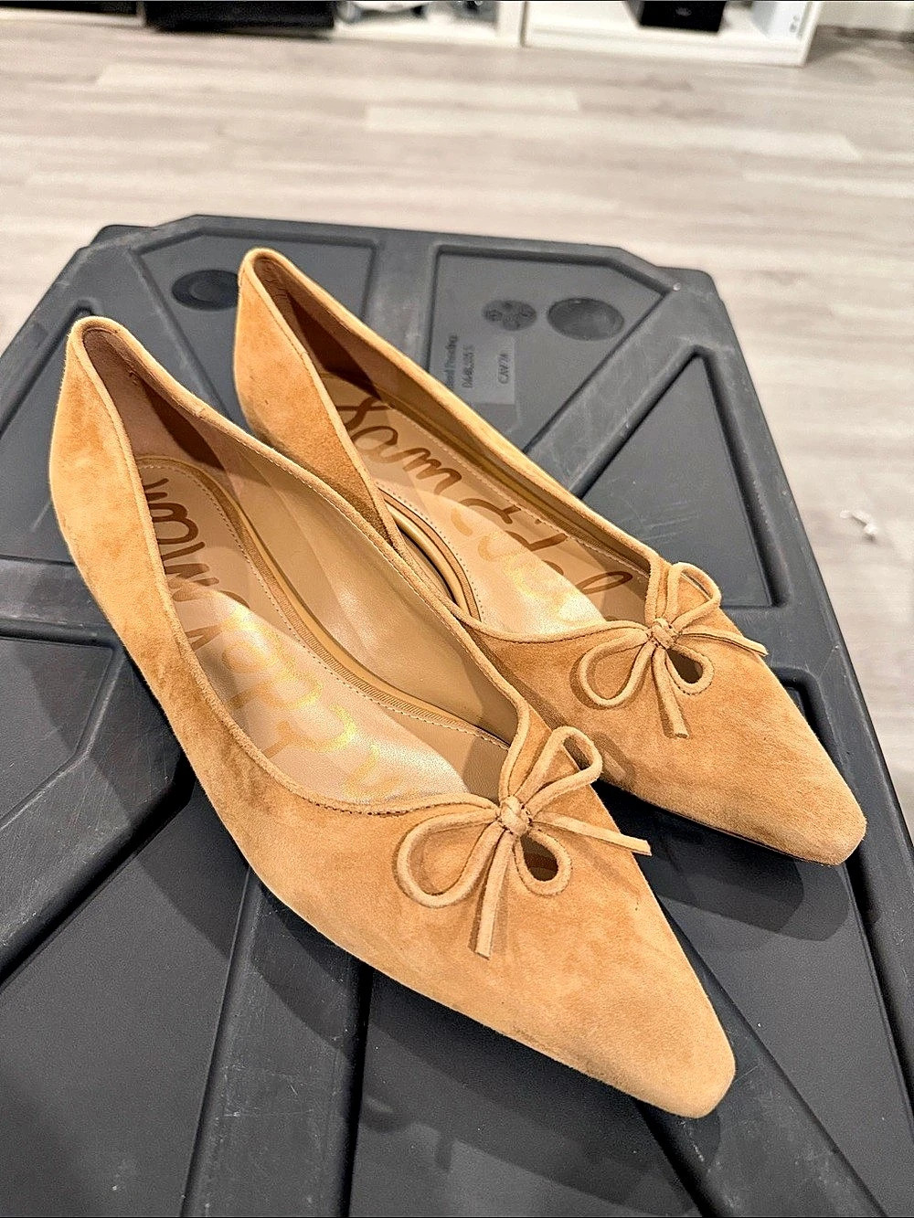 Sam Edelman Esmira Pointed Toe Ballet Flat in Cyprus Tan